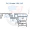 A diagram of the Interior dash trim kit of a Ford Explorer.