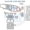 A diagram of the interior of a Ford E350 showcasing accessories for car.