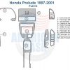 Honda Prelude 1995 - 2001 dash kit with accessories for car.
