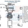 Honda Odyssey interior car dash kit diagram.