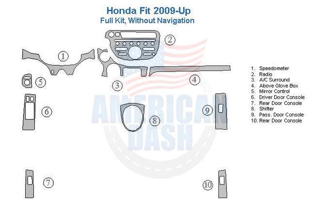 Honda f2000 up dash kit - car dash kit.