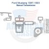 Ford Mustang 1967-1973 car stereo wiring diagram with dash trim kit.