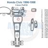 Interior car kit for Honda motorcycles from 1997-2000, featuring a dash trim kit.