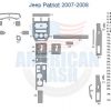 Jeep patriot 2007 - 2008 dash panel diagram with wood dash kit.