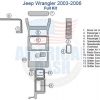 Jeep Wrangler 2006 interior car kit with a full dash trim kit.
