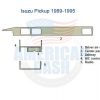 A diagram showing the interior dash trim kit of a Chevrolet pickup.