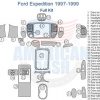 A diagram showing the parts of a Ford Expedition, including accessories for car and a wood dash kit.