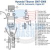 Hyundai Tahoe 2008 car dash kit wiring diagram.