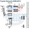 Toyota sequoia 2008-2013 car dash kit.