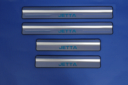 A blue wall with a number of buttons on it, suitable for the Compatible with Volkswagen Jetta 2005 - 2008 Door Sills.