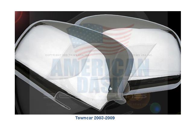 A pair of Compatible with Lincoln Mirror Covers with an american flag on them.