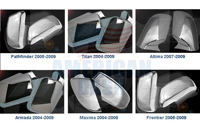 A series of pictures showing different types of Compatible with Nissan Mirror Covers and Interior dash trim kit.