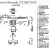 Chevrolet Silverado LTZ 2007 2008 2009 2010 2011 2012 2013 Full Dash Trim Kit wiring diagram for car dash kit and accessories.