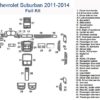 Chevrolet Suburban 2011-2014 fuse box diagram with a wood dash kit.