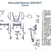Chevrolet Equinox 2010 2011 2012 2013 2014 2015 2016 2017 Dash Trim Kit interior dash trim kit parts diagram.