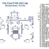 The wiring diagram for a Fits Ford F-150 2021-Up Dash Trim Kit, Bucket Seats.