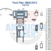 The wiring diagram for a Ford Flex 2009-2012, Full Kit car dash kit.