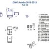 Fits GMC Acadia 2013 2014 2015 Full Dash Trim Kit wiring diagram, including accessories for car.