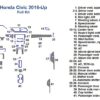 2016-up Honda Civic wiring diagram for car dash kit installation, including a Fits Honda Civic 2016-Up Full Dash Trim Kit or dash trim kit.