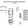 Jeep Grand Cherokee 2008 2009 2010 Full Dash Trim Kit with a wood dash kit for interior trim.