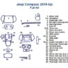 Jeep Compass 2018-Up Full Dash Trim Kit wiring diagram for installing an interior dash trim kit or wood dash kit.