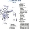Fits Lexus ES 2013 2014 2015 2016 2017 2018 Dash Trim Kit includes a fuse box diagram.