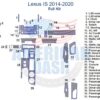 Diagram of the Fits Lexus IS 2014-2020 Without Navigation Full Dash Trim Kit, parts numbered 1 to 37, with components for the dashboard, steering wheel, and more.