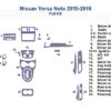Nissan Versa Note 2015 2016 Dash Trim Kit diagram showing accessories for car and interior car kit.