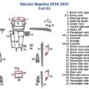 Nissan Fits Maxima 2016 2017 2018 2019 2020 2021 Dash Trim Kit parts diagram showing wood dash kit accessories for car.