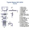 Fits Toyota Sienna 2011 2012 2013 2014 Full Dash Trim Kit wiring diagram.