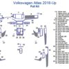 Fits Volkswagen Atlas 2018-Up Dash Trim Kit offers a full kit wiring diagram for car dash accessories.