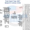 Fits Ford Explorer Sport Trac 2007 Full Dash Trim Kit, Manual A/C Controls.