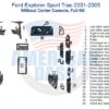 Fits Ford Explorer Sport Trac 2001 2002 2003 2004 2005 Full Dash Trim Kit, Without Center Console, perfect for adding car accessories like a dash trim kit.
