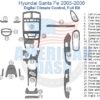 Fits Hyundai Santa Fe 2005-2006 Full Dash Trim Kit, Digital Climate Control digital wood dash kit control.