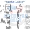 Fits Hyundai Santa Fe 2002.5 2003 2004 Digital Climate Control Full Dash Trim Kit.
