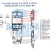 A diagram of an interior Fits Hyundai Santa Fe 2002.5 2003 2004 Basic Dash Trim Kit, Digital Climate Control for a climate control system.
