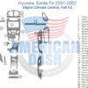 Fits Hyundai Santa Fe 2001-2002 Full Dash Trim Kit, Digital Climate Control - 2000 digital camera control kit with an interior dash trim kit.