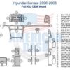 Hyundai Sonata 2008 wood dash kit diagram.