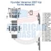 Hyundai Veracruz 2007 up full KR manual AC with interior dash trim kit.