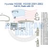 Hyundai XG300, XG350 2001-2002 car dash kit with a wood dash kit.