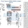 Fits Ford Taurus 2008-2009, Limited Edition, Full Dash Trim Kit instrument panel wiring diagram with an interior car kit and accessories for the car.