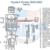 Toyota runner 2002 - 2005 car dash kit and interior car kit parts diagram.