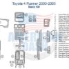 Toyota 4runner 2005 interior dash trim kit base kit.