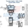 A Toyota Aviator car dash kit and interior dash trim kit are available as accessories for the interior parts diagram.