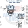 Toyota avion 1989 dash panel and interior dash trim kit.