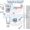 Toyota Camry 2007 with navigation can be enhanced with a car dash kit for added accessories.