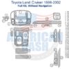 Toyota Land Cruiser 1997-2000 full Interior dash trim kit without navigation is replaced with Fits Toyota Land Cruiser 1998 1999 2000 2001 2002 Full Dash Trim Kit, Without Navigation.