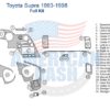 A diagram of a Fits Toyota Supra 1993-1998, Full Kit.