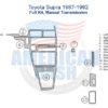 A diagram of a Fits Toyota Supra 1987-1992 Wood Dash Kit, Interior Car Kit, and Interior Dash Trim Kit.