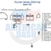 A diagram of a Fits Toyota Venza 2009-Up, Basic Kit dash kit.